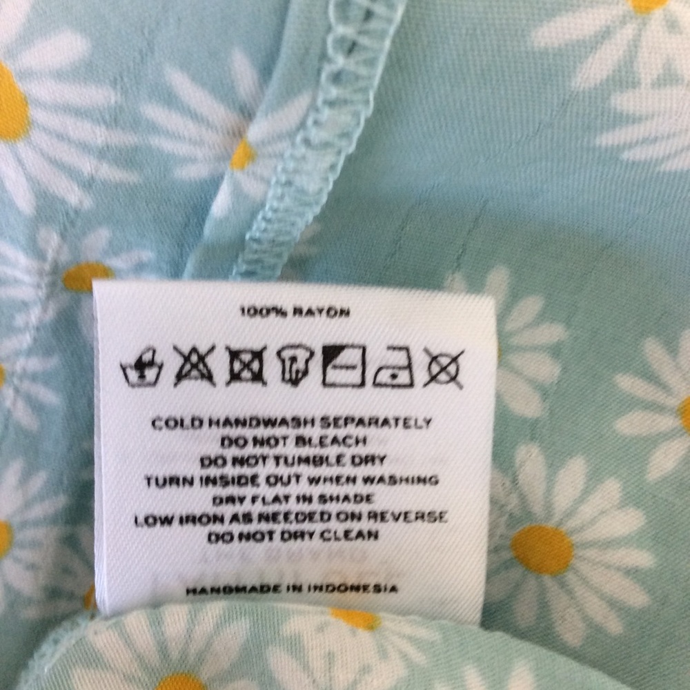 Faithfull the Brand Mint Green Daisy Wrap Mini Dress - Picture 11 of 11